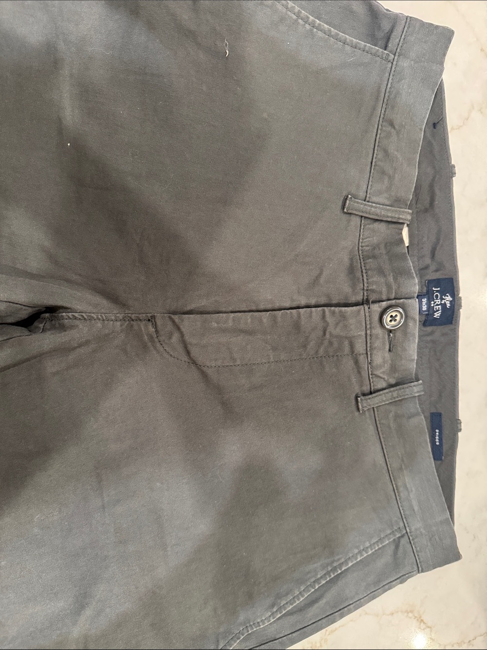 J. Crew Men’s Charcoal Flat-Front Chino Shorts